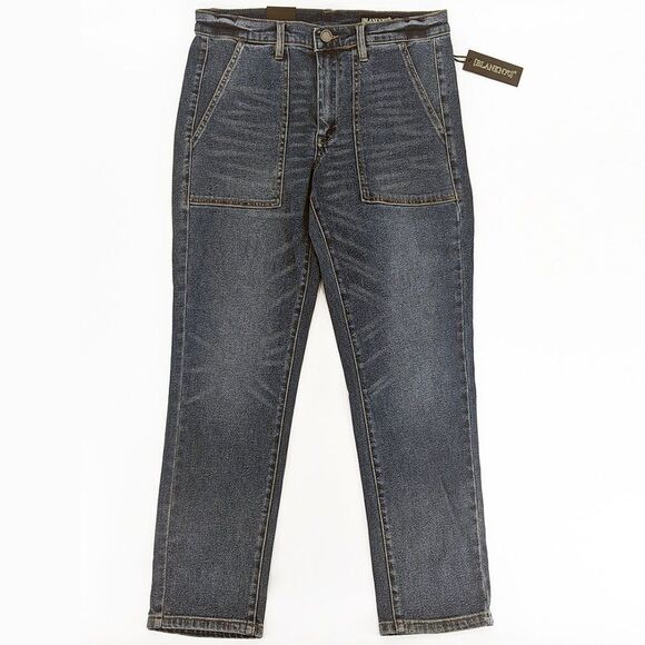 Blank NYC High Rise Cropped Straight Leg Dark Wash Jeans 29 - Picture 1 of 8